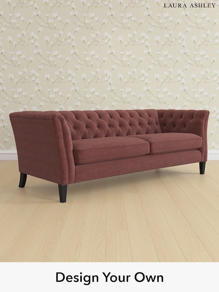 Edwin Chenille/Burgundy Red Chatsworth Button Back By Laura Ashley (H40398) | £1,700