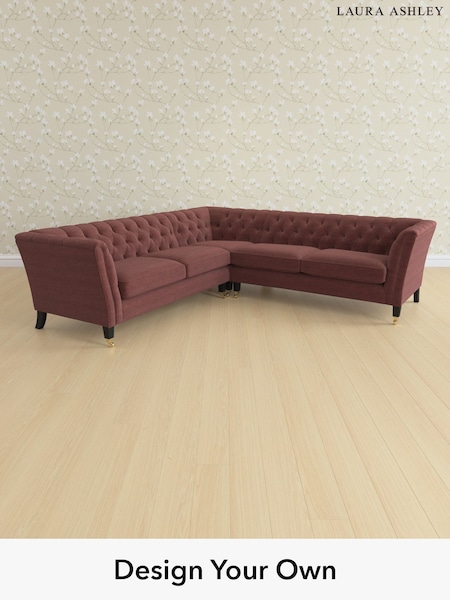 Edwin Chenille/Burgundy Red Chatsworth Button Back By Laura Ashley (H40398) | £3,050