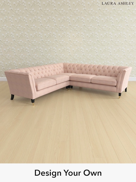 Edwin Chenille/Blush Pink Chatsworth Button Back By Laura Ashley (H40401) | £3,050
