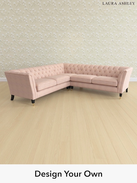 Edwin Chenille/Blush Pink Chatsworth Button Back By Laura Ashley (H40401) | £3,050
