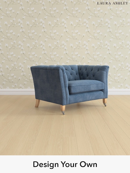 Edwin Chenille/Seaspray Blue Chatsworth Button Back By Laura Ashley (H40411) | £1,150