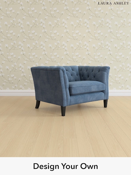 Edwin Chenille/Seaspray Blue Chatsworth Button Back By Laura Ashley (H40411) | £1,150