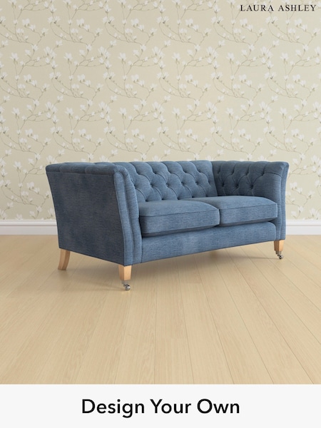 Edwin Chenille/Seaspray Blue Chatsworth Button Back By Laura Ashley (H40411) | £1,400