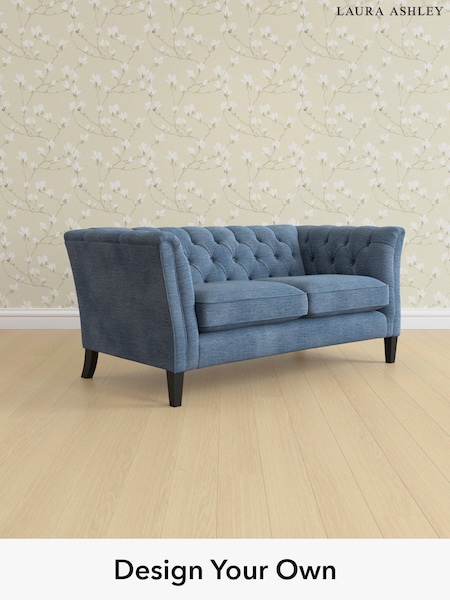 Edwin Chenille/Seaspray Blue Chatsworth Button Back By Laura Ashley (H40411) | £1,400