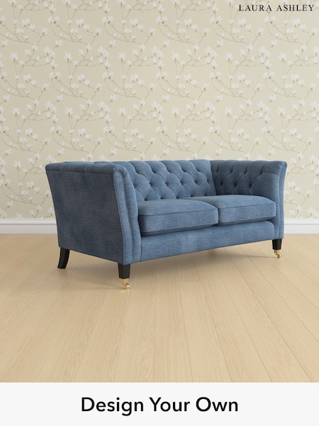 Edwin Chenille/Seaspray Blue Chatsworth Button Back By Laura Ashley (H40411) | £1,400