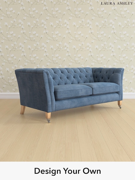 Edwin Chenille/Seaspray Blue Chatsworth Button Back By Laura Ashley (H40411) | £1,500