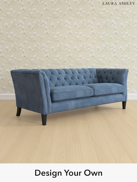 Edwin Chenille/Seaspray Blue Chatsworth Button Back By Laura Ashley (H40411) | £1,600