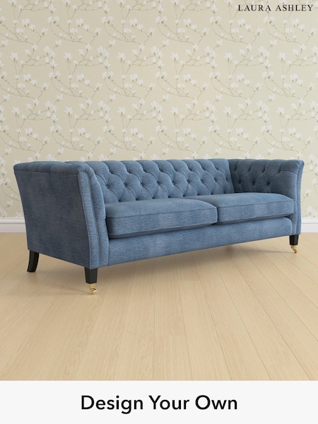 Edwin Chenille/Seaspray Blue Chatsworth Button Back By Laura Ashley (H40411) | £1,700