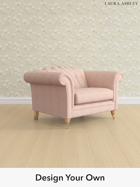 Edwin Chenille/Blush Pink Gloucester Button Back By Laura Ashley (H40414) | £1,100