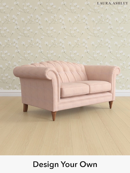 Edwin Chenille/Blush Pink Gloucester Button Back By Laura Ashley (H40414) | £1,300