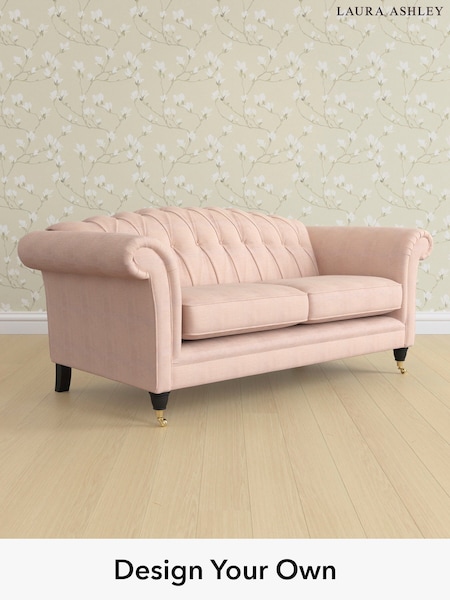 Edwin Chenille/Blush Pink Gloucester Button Back By Laura Ashley (H40414) | £1,500