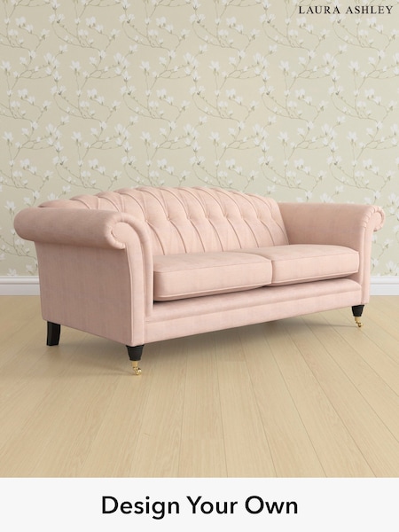 Edwin Chenille/Blush Pink Gloucester Button Back By Laura Ashley (H40414) | £1,600