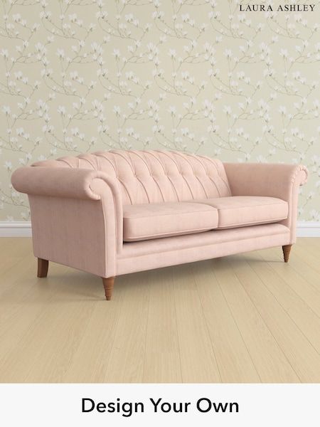 Edwin Chenille/Blush Pink Gloucester Button Back By Laura Ashley (H40414) | £1,600