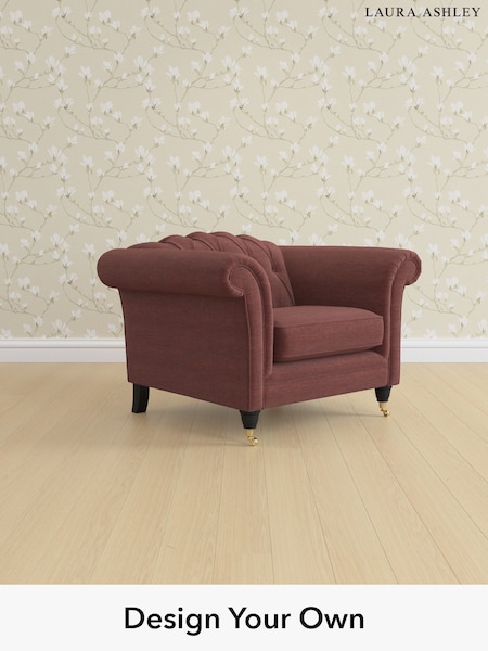 Edwin Chenille/Burgundy Red Gloucester Button Back By Laura Ashley (H40418) | £1,000