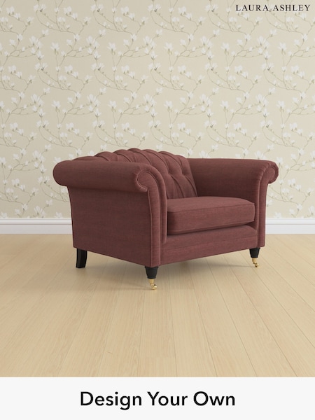 Edwin Chenille/Burgundy Red Gloucester Button Back By Laura Ashley (H40418) | £1,100