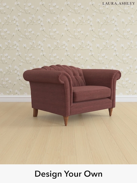Edwin Chenille/Burgundy Red Gloucester Button Back By Laura Ashley (H40418) | £1,100