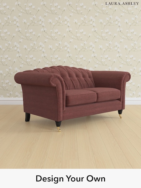 Edwin Chenille/Burgundy Red Gloucester Button Back By Laura Ashley (H40418) | £1,300