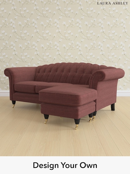 Edwin Chenille/Burgundy Red Gloucester Button Back By Laura Ashley (H40418) | £2,000