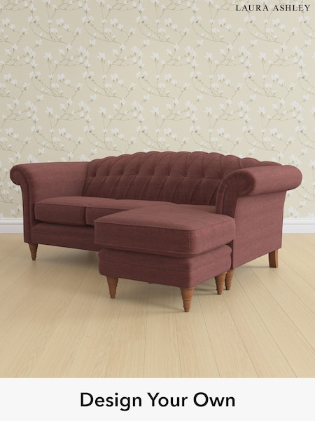 Edwin Chenille/Burgundy Red Gloucester Button Back By Laura Ashley (H40418) | £2,000