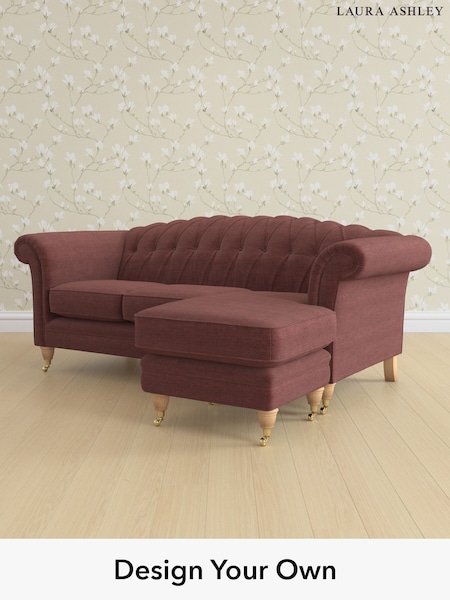 Edwin Chenille/Burgundy Red Gloucester Button Back By Laura Ashley (H40418) | £2,000