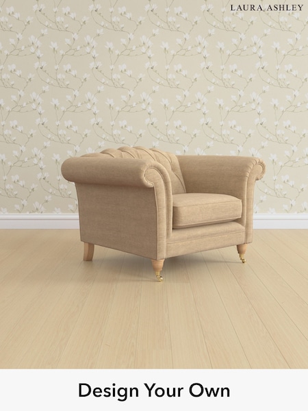 Edwin Chenille/Gold Natural Gloucester Button Back By Laura Ashley (H40419) | £1,000