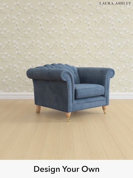 Edwin Chenille/Seaspray Blue Gloucester Button Back By Laura Ashley (H40431) | £1,000