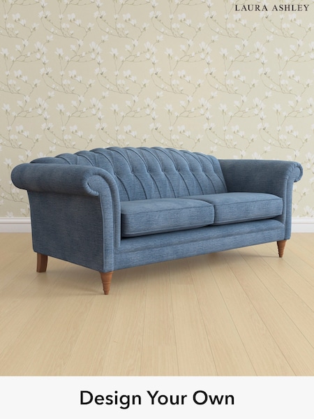 Edwin Chenille/Seaspray Blue Gloucester Button Back By Laura Ashley (H40431) | £1,600