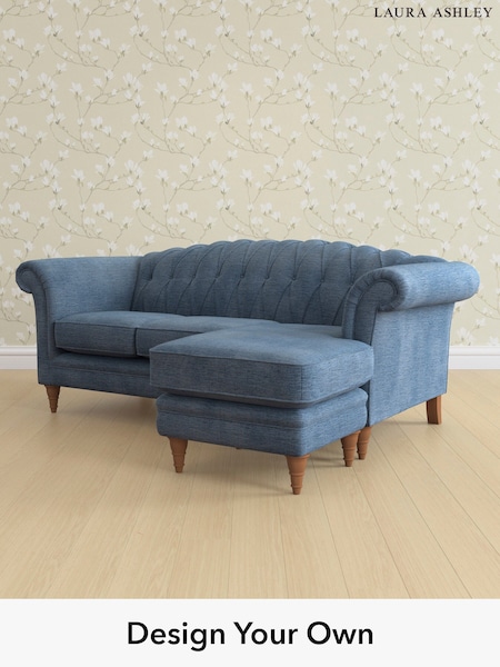 Edwin Chenille/Seaspray Blue Gloucester Button Back By Laura Ashley (H40431) | £2,000