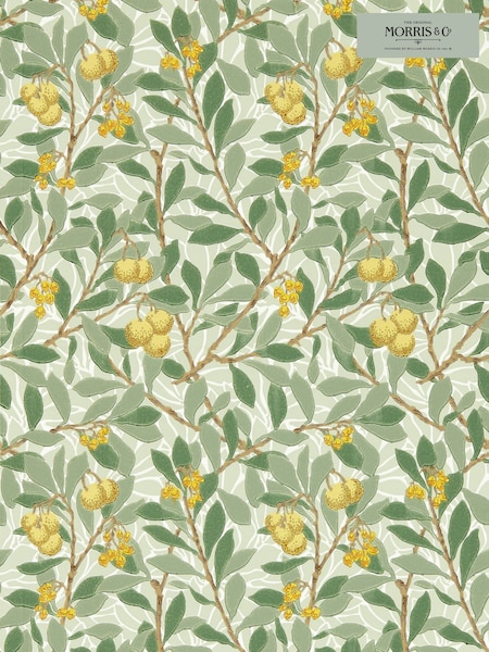 Morris & Co Arbutus Sage Lemon Arbutus Morris  Friends 10M Wallpaper (H40471) | £118