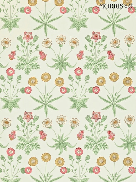 Morris & Co Daisy Willow Pink Daisy Morris  Friends 10M Wallpaper (H40483) | £118