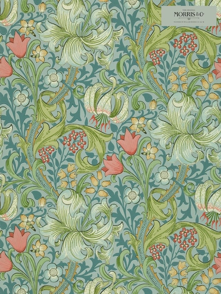 Morris & Co Golden Lily Mineral Golden Lily Morris  Friends 10M Wallpaper (H40486) | £150