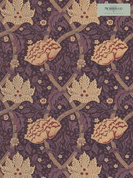 Morris & Co Windrush Aubergine Wine Windrush Morris  Friends 10M Wallpaper (H40488) | £150