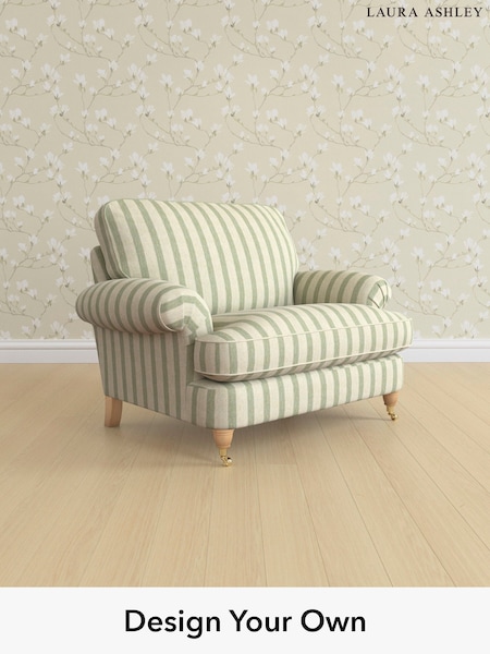 Kinsham Stripe/Hedgerow Green Beaumaris By Laura Ashley (H40521) | £1,050