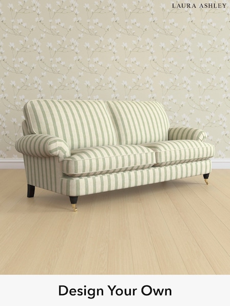 Kinsham Stripe/Hedgerow Green Beaumaris By Laura Ashley (H40521) | £1,425