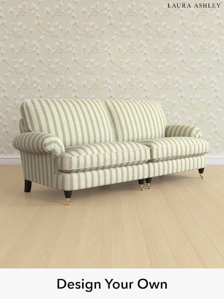 Kinsham Stripe/Hedgerow Green Beaumaris By Laura Ashley (H40521) | £1,525