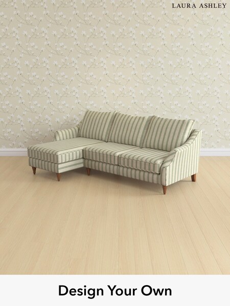 Kinsham Stripe/Hedgerow Green Beverley By Laura Ashley (H40523) | £2,175