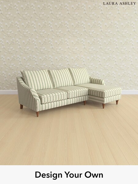 Kinsham Stripe/Hedgerow Green Beverley By Laura Ashley (H40523) | £2,175