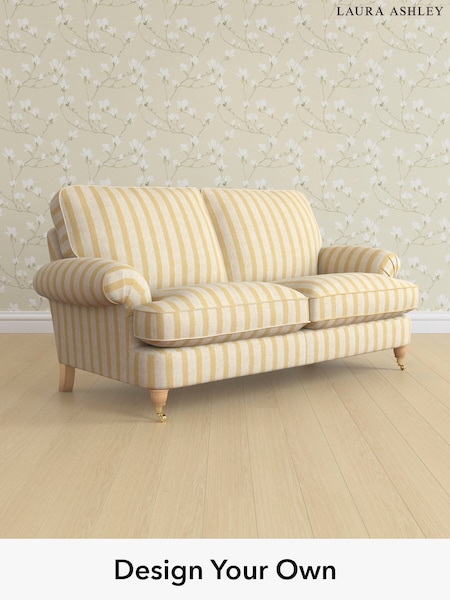 Kinsham Stripe/Ochre Yellow Beaumaris By Laura Ashley (H40529) | £1,325