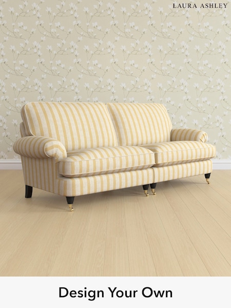 Kinsham Stripe/Ochre Yellow Beaumaris By Laura Ashley (H40529) | £1,525