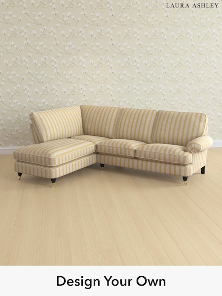 Kinsham Stripe/Ochre Yellow Beaumaris By Laura Ashley (H40529) | £2,350