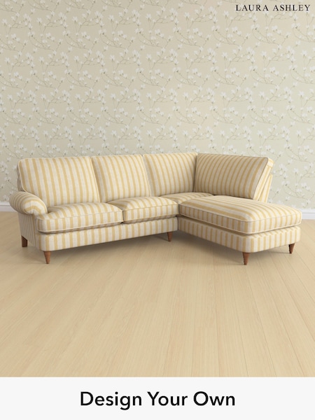 Kinsham Stripe/Ochre Yellow Beaumaris By Laura Ashley (H40529) | £2,350