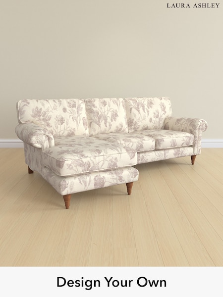 Gosford Weave/Dusky Plum Purple Kingston By Laura Ashley (H40556) | £2,125
