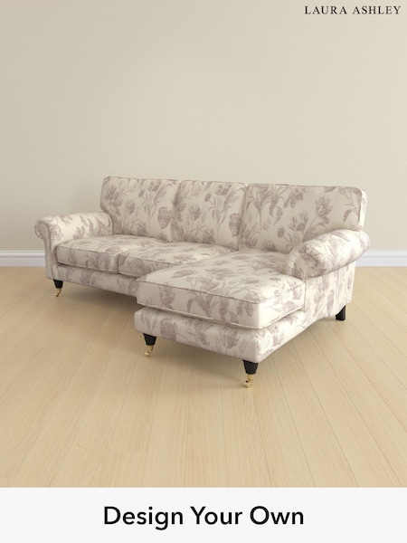 Gosford Weave/Dusky Plum Purple Kingston By Laura Ashley (H40556) | £2,125