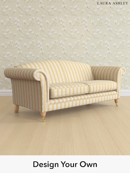 Kinsham Stripe/Ochre Yellow Gloucester By Laura Ashley (H40601) | £1,425