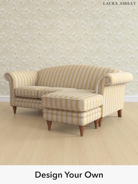 Kinsham Stripe/Ochre Yellow Gloucester By Laura Ashley (H40601) | £1,800