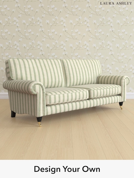 Kinsham Stripe/Hedgerow Green Kingston By Laura Ashley (H40619) | £1,425