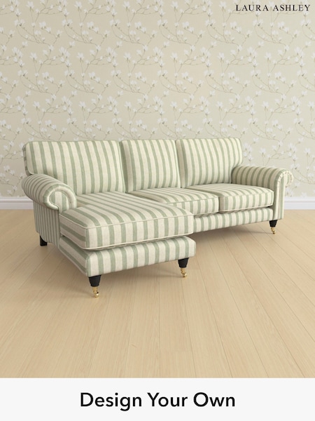 Kinsham Stripe/Hedgerow Green Kingston By Laura Ashley (H40619) | £2,125
