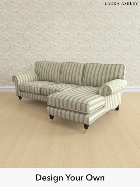Kinsham Stripe/Hedgerow Green Kingston By Laura Ashley (H40619) | £2,125