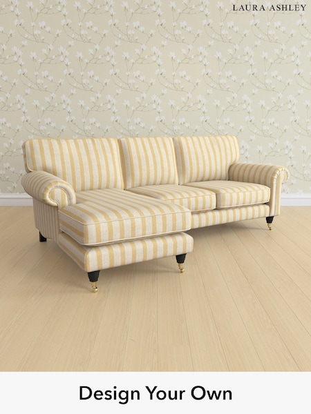 Kinsham Stripe/Ochre Yellow Kingston By Laura Ashley (H40621) | £2,125