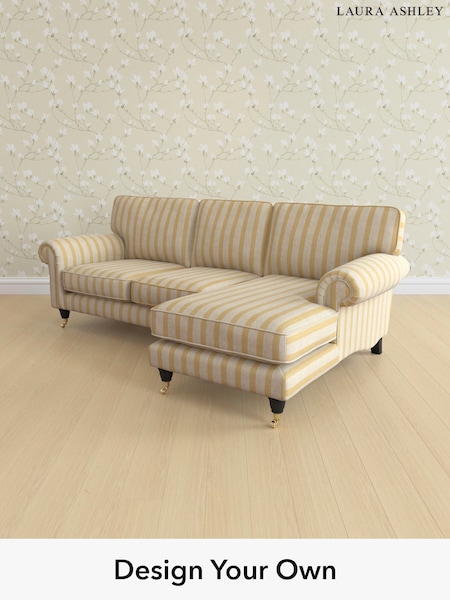 Kinsham Stripe/Ochre Yellow Kingston By Laura Ashley (H40621) | £2,125